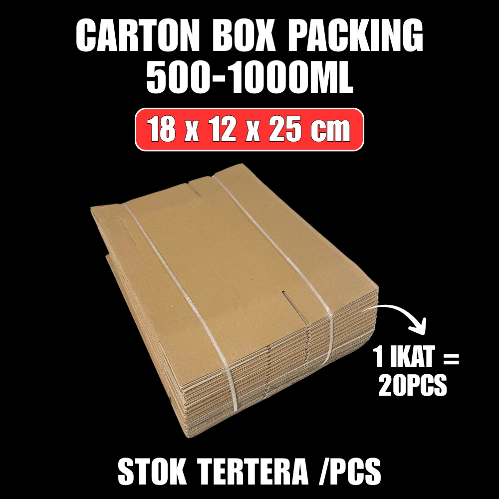 Carton Box Packing 500ml sd 1000ml 18X12X25cm