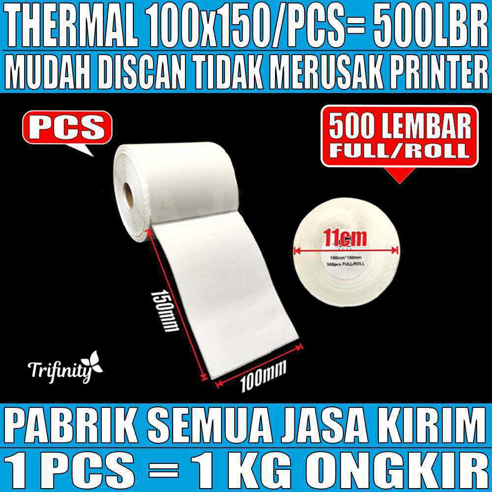 Kertas thermal A6 500lembar 100x150 Per 1 pcs