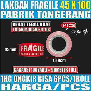 Lakban Fragile TRIFINITY  Unboxing Per 1pcs 45mm x 100yard