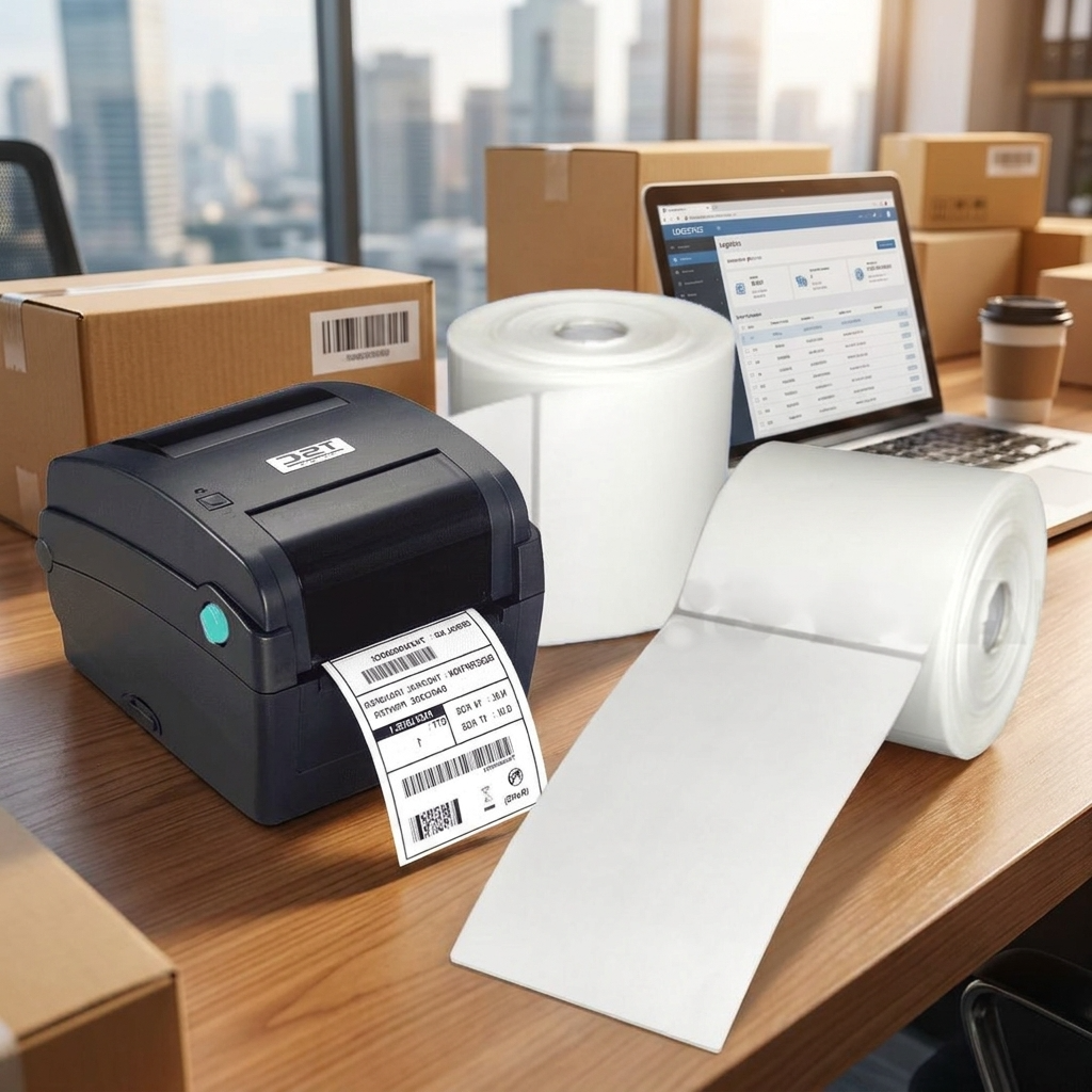 Kertas thermal Trifinity tebal rekat mudah discan hasil print jelas dan aman untuk head printer