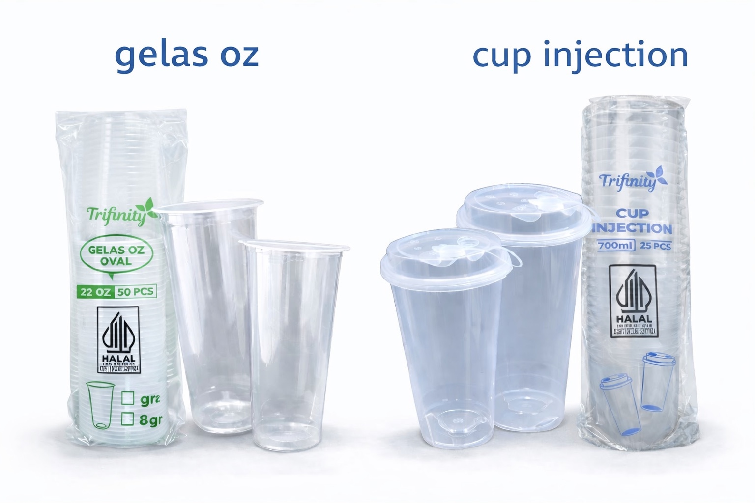 Perbandingan Gelas Oz Tipis vs Cup Injection Tebal