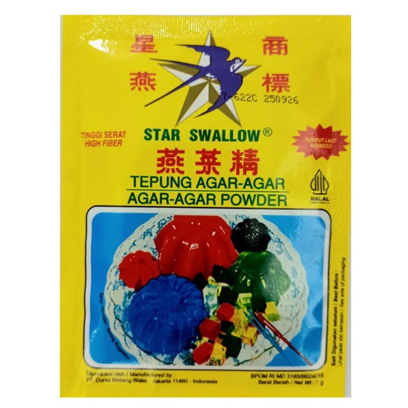 Star Swallow Plain Bening Agar Agar  Sachet 7gram Powder LKR25