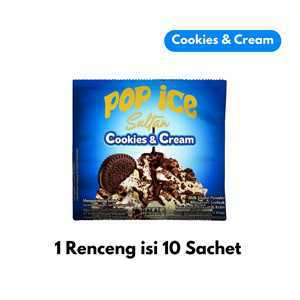 Pop Ice Hgr Cookies Cream 25gr Renceng 10sachet LKR15