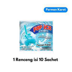 Pop Ice Hgr Permen karet 25gr Renceng 10sachet LKR04