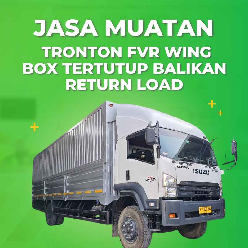 Jasa Muatan Tronton FVR U Wing Box Tertutup Sumut Medan ke Jabodetabek Balikan atau Return Load