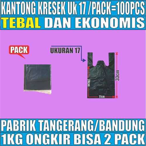Kantong Kresek uk 17 Plastik Hdpe Tebal PACK