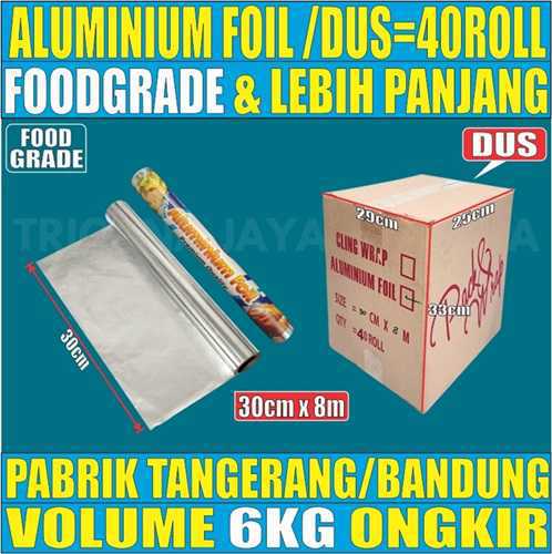 Aluminium foil 30cmx8mtr Dus 40roll L1brtT17H7