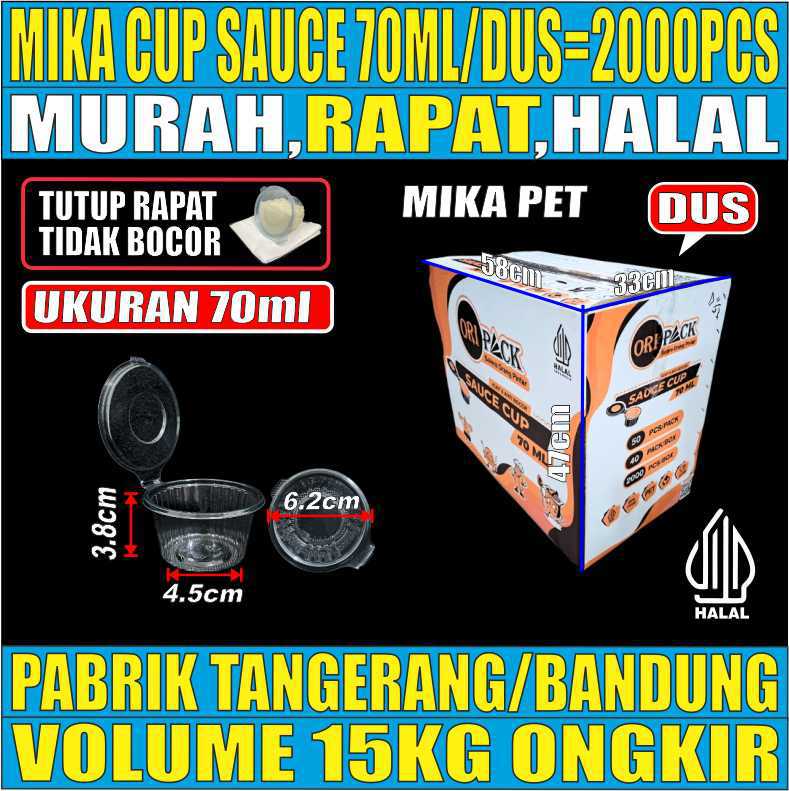 Mika Saus Cup Oripack 70ml Dus 2000pcs Ori