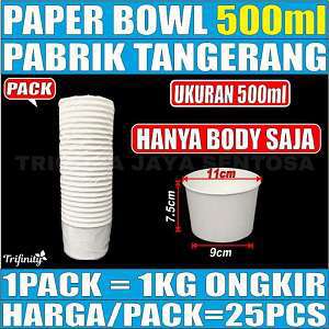 Paper Bowl 500ml Pack 25pcs Trifinity