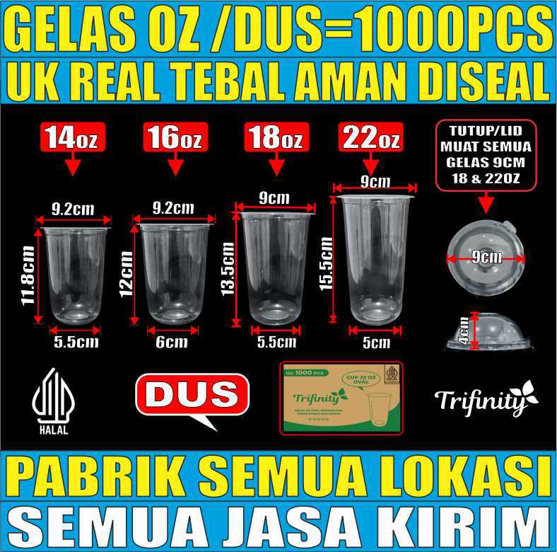 VARIAN Gelas Oz n Tutup Tebal 8gr