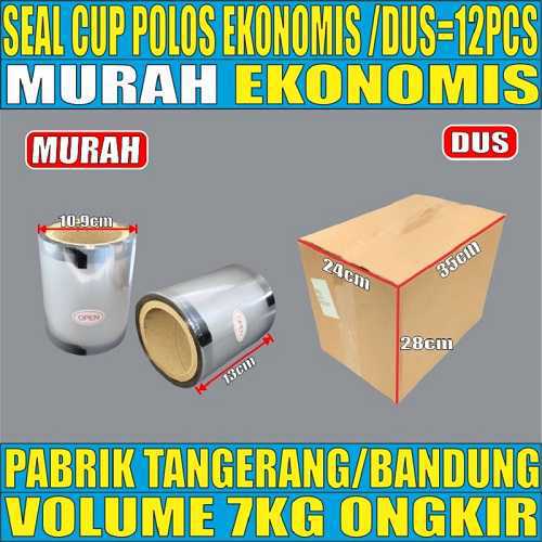 Seal Cup Polos EKONOMIS 60meter Dus 12 Roll u gelas oz L1TMRT18H8
