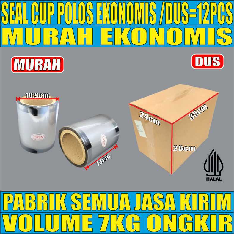 Seal Cup Polos EKONOMIS 55meter Dus 12 Roll u gelas oz wng