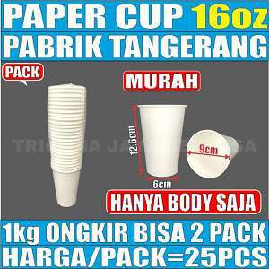 Paper Cup 16oz 480ml Pack 25pcs