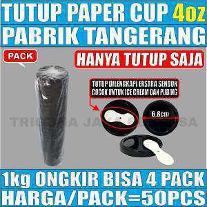 Tutup Paper Cup 4oz Pack 50pcs
