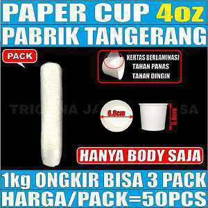 Paper Cup 4oz Pack 50pcs Hanya Body