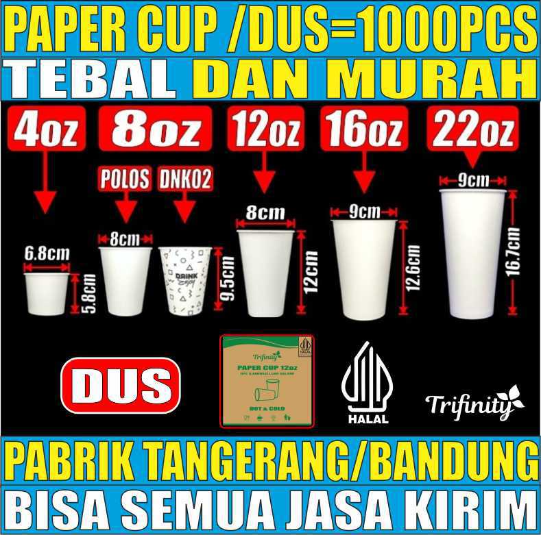VARIAN Paper Cup Body Tebal 12gr