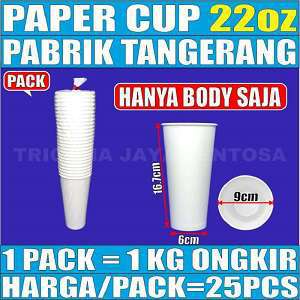Paper Cup 22oz 660ml Pack 25pcs