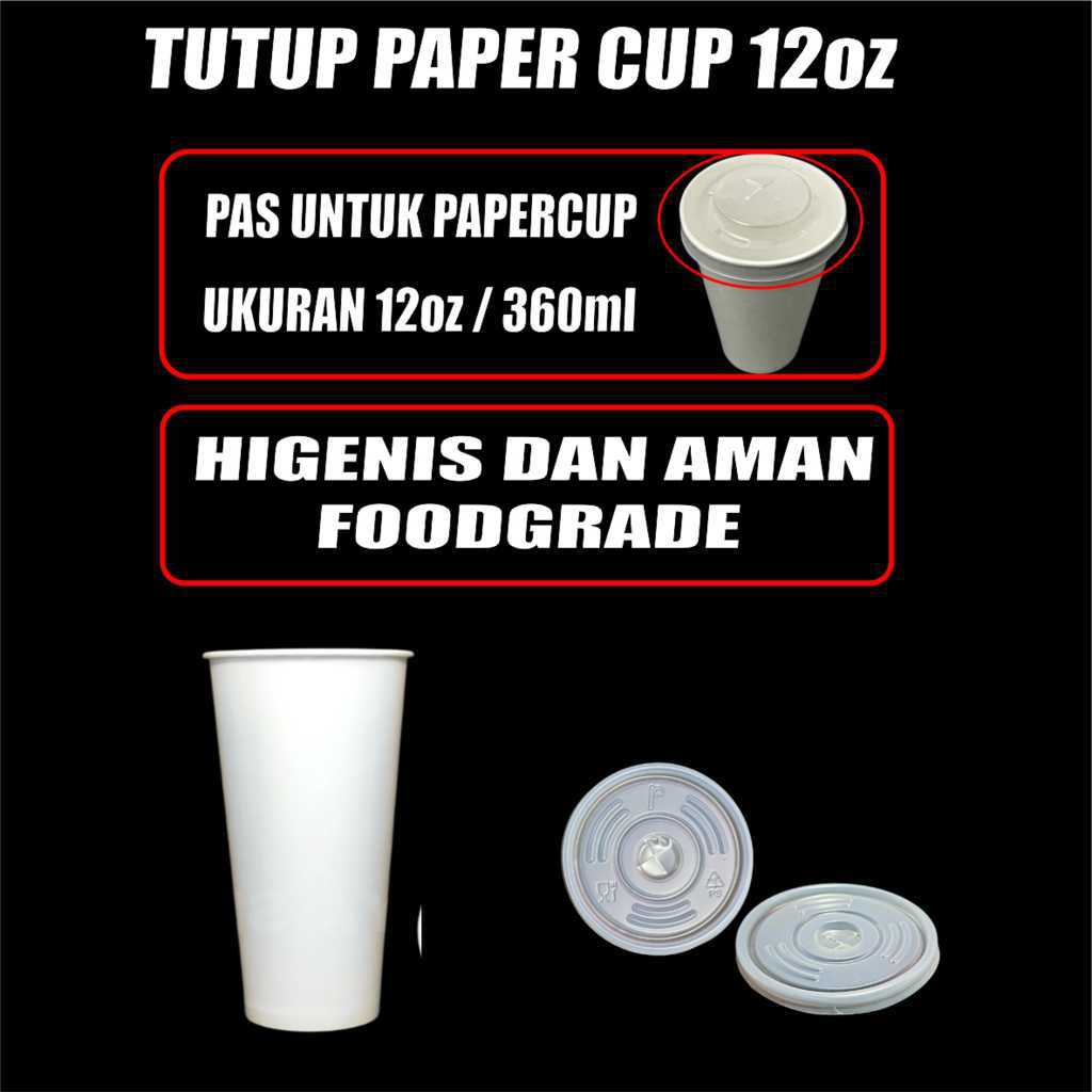 tutup paper cup 12oz dus trifinity | bening kabut higienis | lid lubang ...