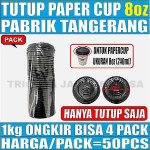 Tutup Paper Cup 8oz Pack 50pcs