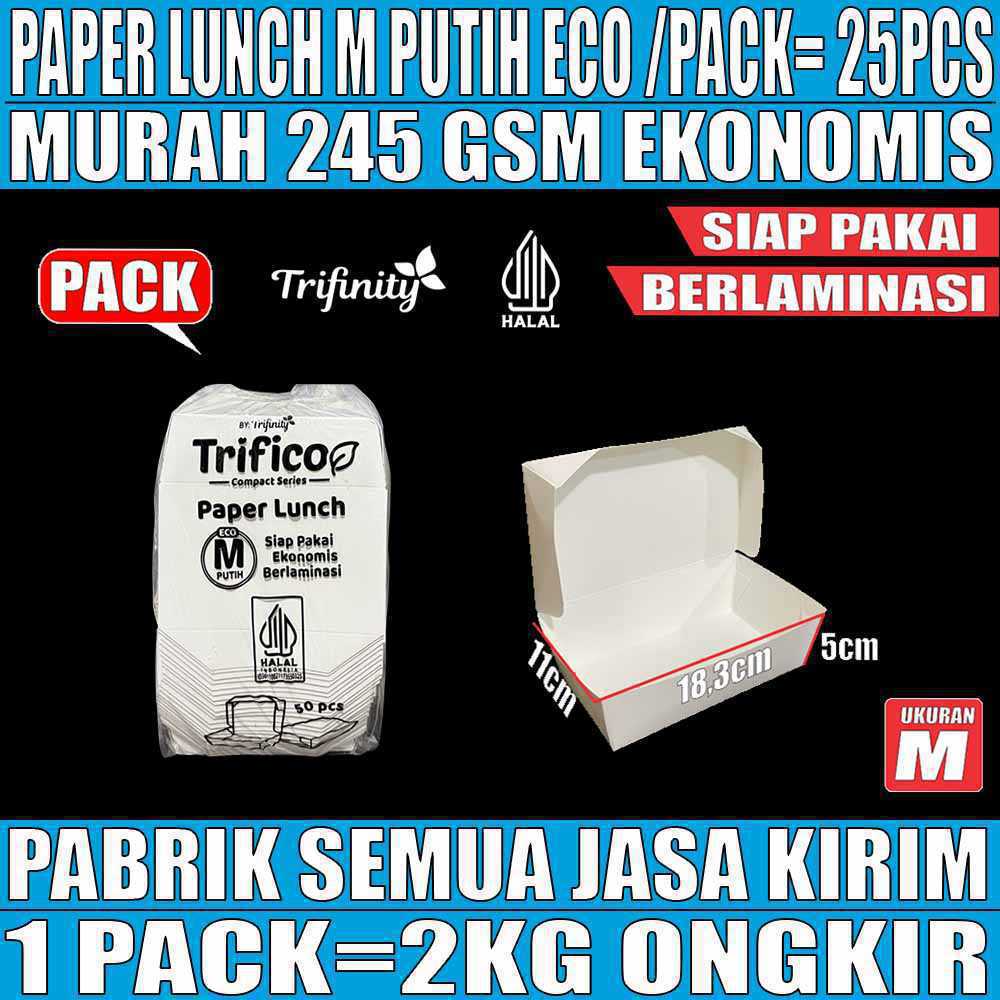 Paper Lunch Eco M Putih Pack 50pcs