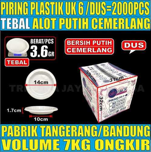 Piring P6 Dus 2000pcs Uk 6 Kecil S L2tmr62T4H9