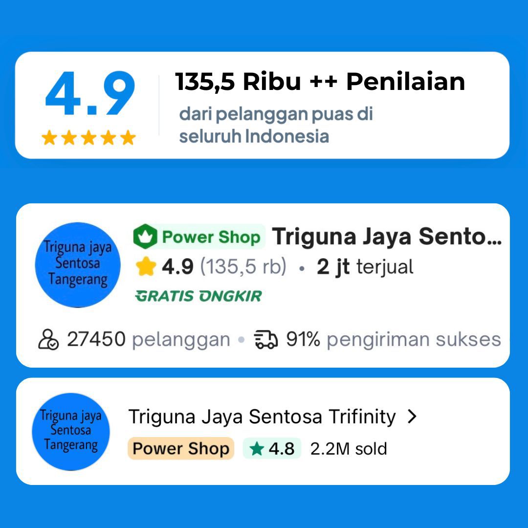 Rating TikTok Trifinity 4.9 dari 135,5 ribu penilaian, lebih dari 2 juta terjual, Power Shop