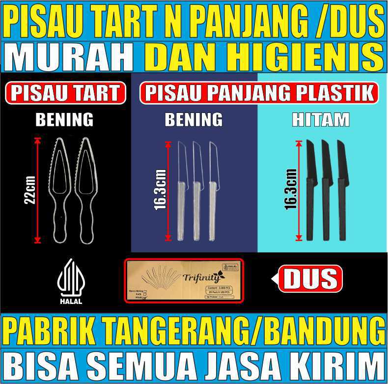 VARIAN Pisau Panjang n Pisau Tart Tebal 8,6gr
