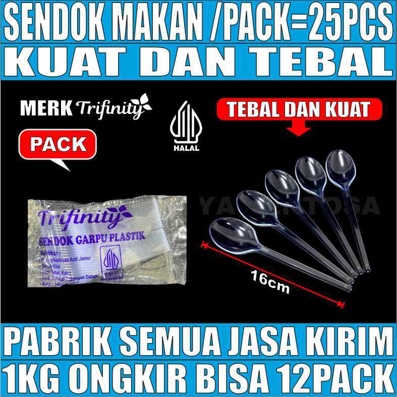 Sendok Makan Bening Pack 25pcs Halal