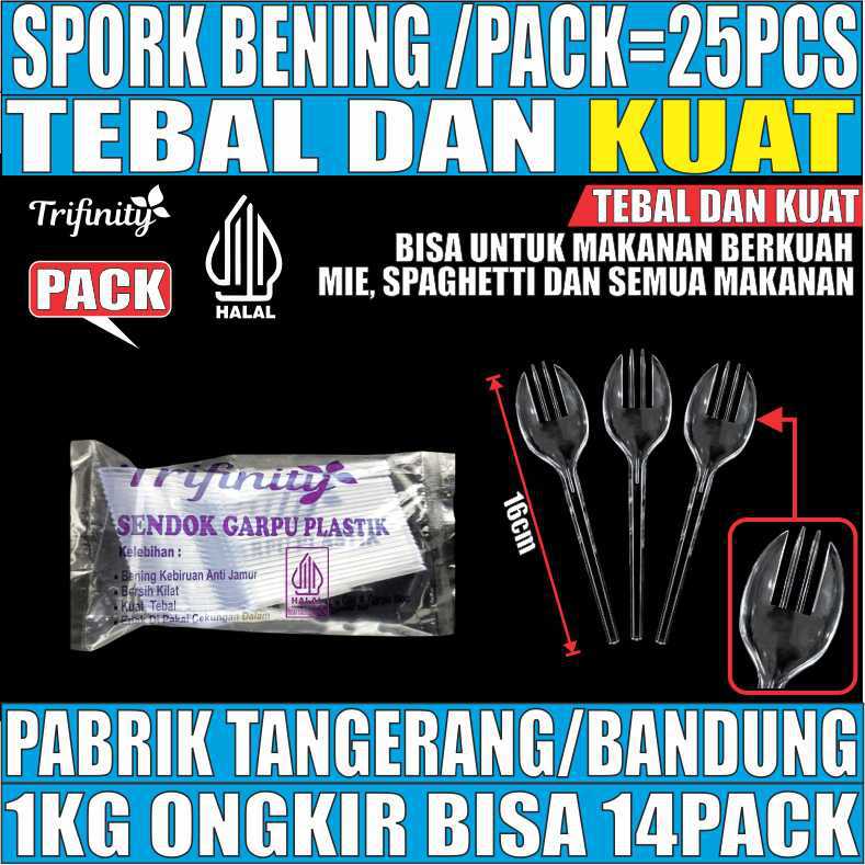 Spork Bening Pack 2in1 Trifinity 25pcs Halal