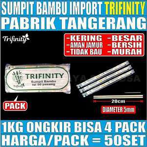 Sumpit Bambu Trifinity Higienis Pack 50set