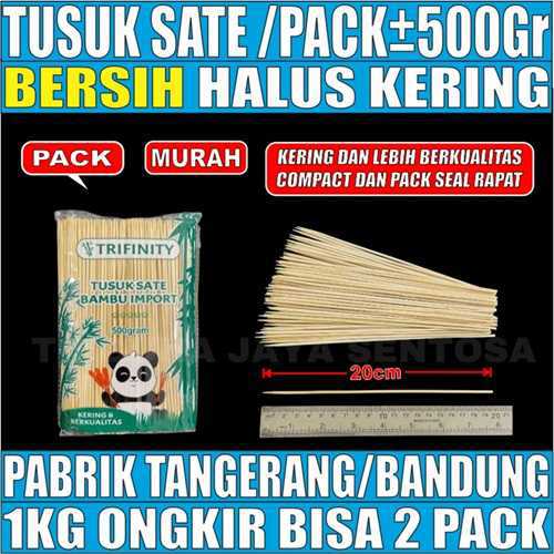 Tusuk Sate Bambu Pack Panda TRIFINITY 500gram