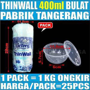 Thinwall Bulat 400ml Pack 25pcs Victory