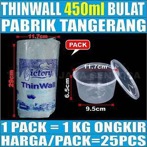 Thinwall Bulat 450ml Pack 25pcs Victory