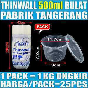 Thinwall Bulat 500ml Pack 25pcs Victory
