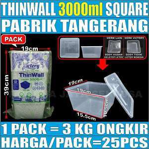 Thinwall SQ 3000ml Pack 25Pcs Victory