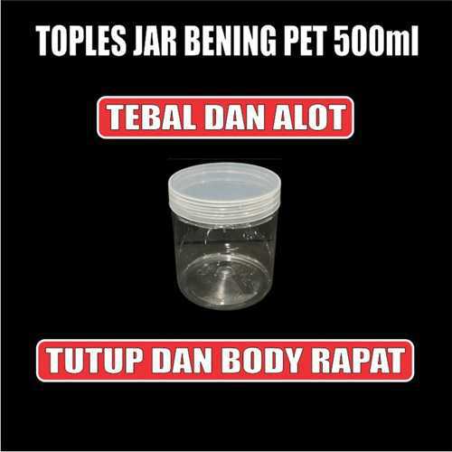 Toples 500ml Per 1 Pcs 42gr Jar Silinder Bening Pet